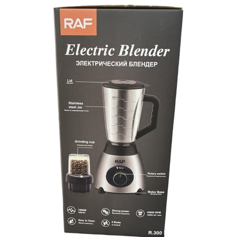 RAF R.300 Electric Blender and Grinder 2 in 1 Stainless Steel Blender 1000 watts