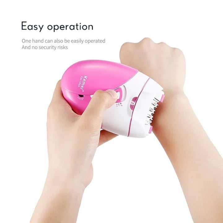Kemei KM-189A Women Electric Epilator Shaver Rechargeable