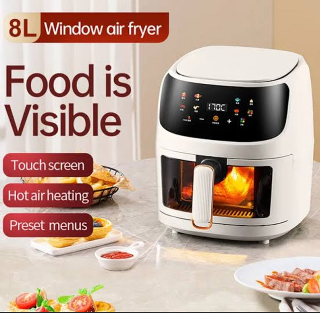 SILVER CREST AIR FRYER 8 LITRE TOUCH SCREEN VISIBLE WINDOW
